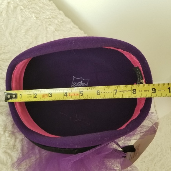 NWT Bollman Hat Co. Purple Doeskin Wool Felt Hat - Picture 16 of 16